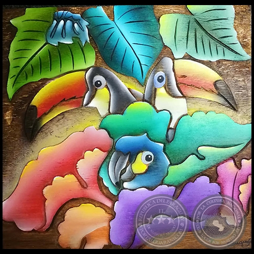 Xilopintura de Cayetano Cuquejo - Serie Fauna y Flora - Año 2019